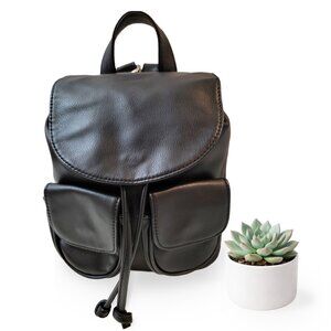 Wild Fable Black Faux Leather Mini Backpack